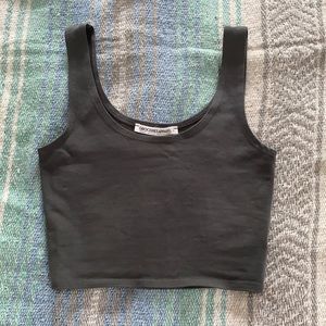 Groceries Apparel Gray Cropped Tank Top NWOT